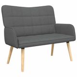 vidaXL 2-Zits Sofa Donkergrijs 115 x 61 x 87 cm Stof