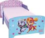 PAT'PATROUILLE Lit enfant 140x70 cm avec sommier à lattes, barreaux de sécurité, MDF, pour filles, à partir de 3 ans