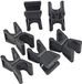 Precision Paalklemmen 2,5 cm PVC Zwart 7-delig
