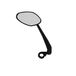 Falkx Fietsspiegel links - acryl glas - 13x6 cm - voor 22.2/25.4 mm sturen