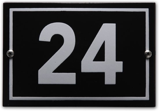 EmailleDesignÂ® Huisnummer model Phil nr. 24
