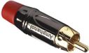 Amphenol ACPL-CRD Cinch-connector Stekker, recht Aantal polen: 2 Mono Zwart, Chroom, Rood 1 stuk(s)