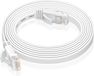 VERCO 10 meter CAT 6 netwerkkabel, patchkabel, platte kabel, RJ45, PC LAN kabel, Ethernet, plat, wit