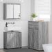 Maison Exclusive - Ensemble de meubles de salle de bain, 3 pièces, couleur Sonoma gris, 72,5 x 36,5 x 100 cm