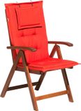 Beliani TOSCANA - Zitkussen - Rood - 50 x 70 cm - Polyester