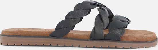 Lazamani Eden Leren Dames Slippers Black - Maat 39