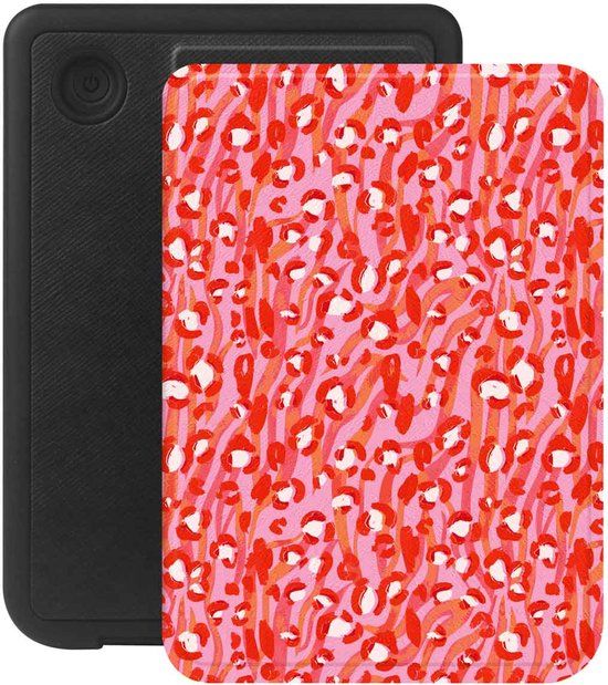 Selencia Ploonk Ereader Hoes - Geschikt voor Kobo Clara BW/Kobo Clara Colour - Wild Spots Lipstick