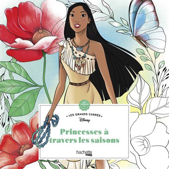 Princesses Hachette Heroes Disney Les Grands Carrés Disney Princesses à travers les saisons - Kleurboek voor volwassenen