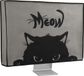 kwmobile Beschermhoes Monitor Kat Meow Design Grijs/Zwart