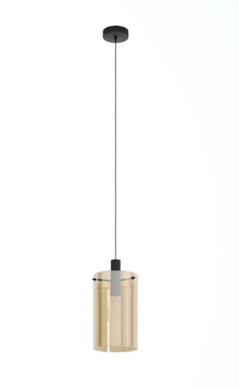 EGLO Polverara Hanglamp - Zwart - Ø18 cm - E27