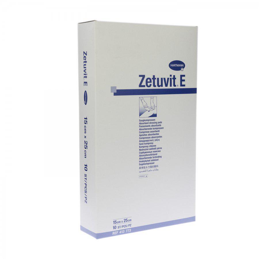 Zetuvit E steriele absorberende kompressen 15 x 25 cm 10 stuks