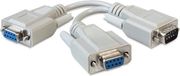 Delock Adapter Seriell Sub-D9 Stecker - 2 x Buchse 17 cm