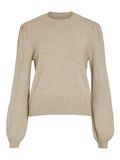Vila Trui Viril Turtle-nk Balloon L/s Top - N 14084179 Natural Melange Dames Maat - XL