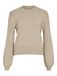 Vila Trui Viril Turtle-nk Balloon L/s Top - N 14084179 Natural Melange Dames Maat - XL