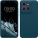 kwmobile telefoonhoesje geschikt voor Motorola Edge 60 Neo / 50 Neo / ThinkPhone 25 - Hoesje met siliconen coating - Smartphone case in mat petrol