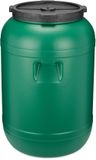 GARRONDA 120L Kunststof Trommel Met Deksel - Vat - HDPE - Voedselvat - Tuin Hobbock – Groen