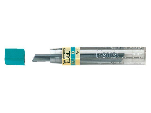 Pentel Potloodstift 0.7mm zwart per koker B