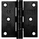 Häfele Charnière à visser DHB 1212 en acier inoxydable, 76 x 76 mm, noir mat