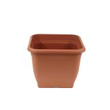 greemotion Plantenpot Pia Terracotta, bloempot 28 x 28 cm, 9 liter, vierkant, plantenpot, uv-bestendig kunststof, vorstbestendig, plantenbak met bodemgaten, plantenaccessoires