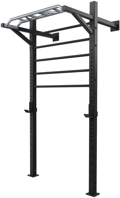 Toorx Professional LDX-5000 Wallbar - Black/Chrome - 120kg Max - Adjustable
