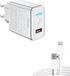 DrPhone LS3 - 18W Oplader + Kabel - Wit