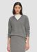 s.Oliver - Zacht sweatshirt met V-hals voor dames in grafiet