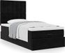 Maison Exclusive - Lit plateforme avec matelas, noir, 90x200 cm, velours