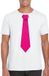 Bellatio Decorations Shoppartners Bv Wit t-shirt met roze stropdas heren XL