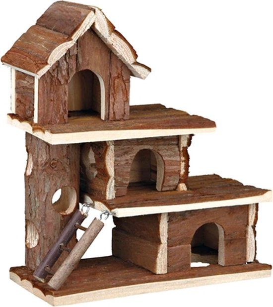 TRIXIE Natural Living Tammo House - Knaagdierhuis - Bruin - 25 x 30 x 12 cm