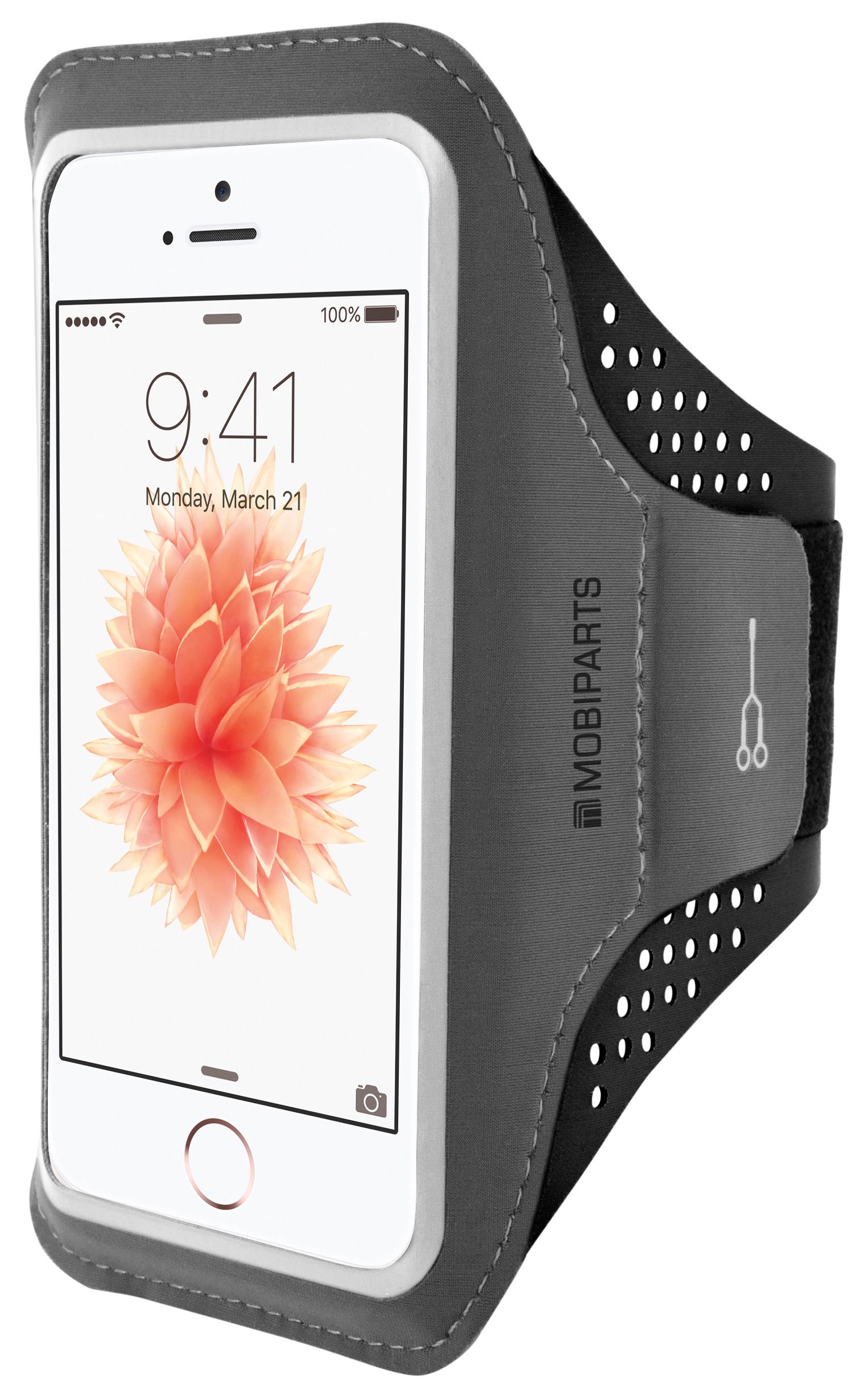 Mobiparts Comfort Fit Sport Armband Apple iPhone 5, iPhone 5S, iPhone SE Black zwart / iPhone 5, iPhone 5S, iPhone SE