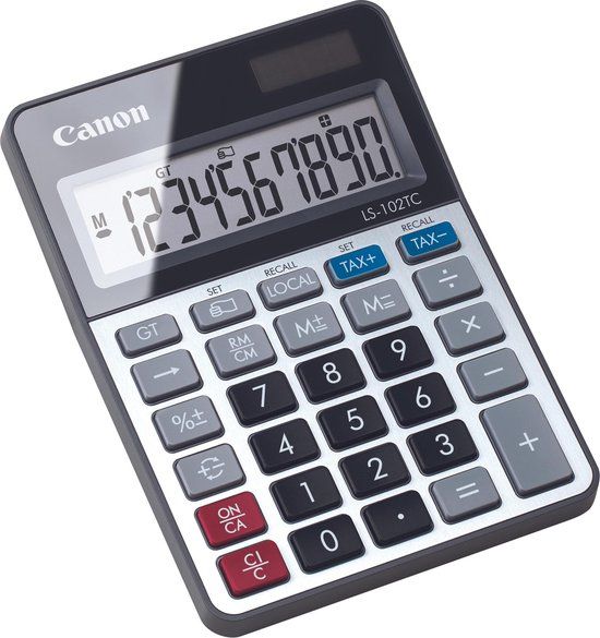 Canon LS-102 TC - Bureaurekenmachine - Zwart, Metallic