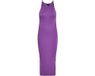 NAEMI Jurk, Viscose, Polyamide, Lang, Mouwloos, Ronde hals, Paars, Gestreept, L