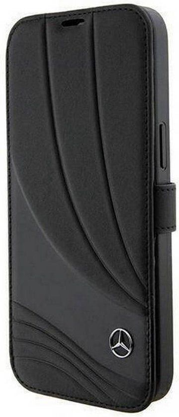 Mercedes-Benz Wave Pattern Book Case for Apple iPhone 15 Pro - Black