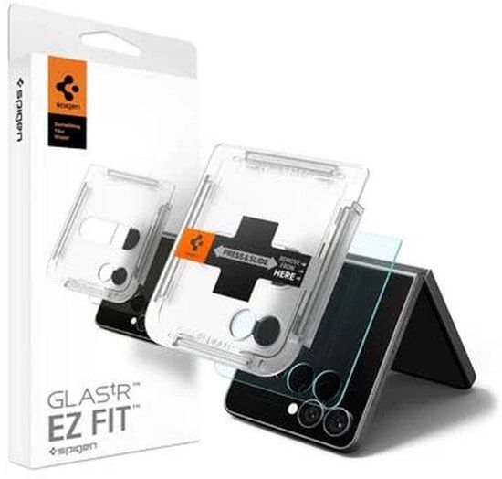 Spigen Screenprotector Geschikt voor Samsung Galaxy Z Flip 7 - EZ Fit GLAS.tR - 9H Tempered Glass - Case Friendly - Gemakkelijke Installatie - 1-Pack