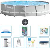 Intex Rond Prism Frame Zwembad - 457 x 107 cm - Grijs