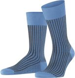 FALKE Oxford Stripe gedessineerd katoen sokken heren blauw - maat 43-44