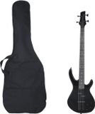 vidaXL - Basgitaar - voor - beginners - elektrisch - met - tas - 4/4 - 46" - zwart