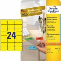 Avery Zweckform L6035-20 labels 63,5 x 33,9 mm geel (480 labels)