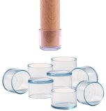 IPEA Siliconen stoel- en meubeldoppen - 16 stuks - ronde pads voor poten van hout, kunststof of ijzer voor stoelen en tafels - krasbestendig en geluidsarm voor vloeren - diameter 30 mm