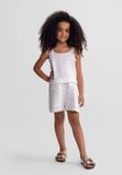 Minoti Jumpsuit Meisjes Pointelle Gebreid Mouwloos Wit