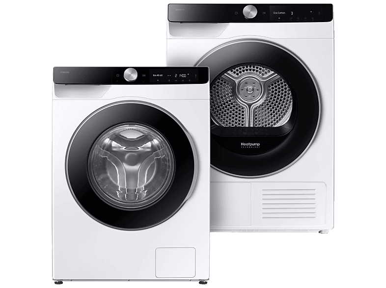 Samsung Ww90dg6u25lku3 6000-serie + Samsung Dv90dg6845lku3 Wasmachine Droger Bundel