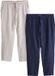 Next Heren Signature-broek van 100% linnen met elastische tailleband, set van 2 - Navy/Stone