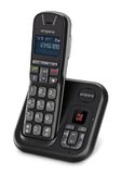 Emporia TH21AB Draadloze telefoon, antwoordapparaat, groot verlicht display, grote cijfers, handsfree, compatibel met gehoorapparaten (HAC), zwart (Italië)