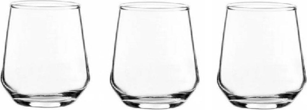 Pasabahce Allegra Waterglas 35 cl - 3 stuks - Transparant