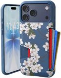 Smartish iPhone 17 Pro Max Wallet Case - Wallet Slayer Vol. 1 [Slim + Beschermend] Creditcardhouder - Drop Getest Flip Verborgen Kaartsleuf Cover voor Apple iPhone 17 Pro Max - Zeer Kersenbloesem