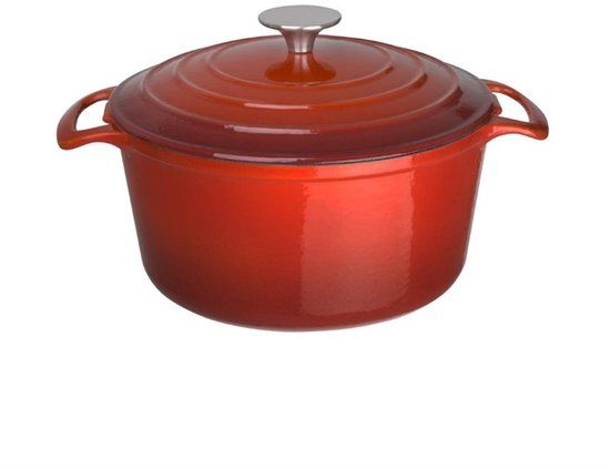 Vogue Ronde Gietijzeren Braadpan - 3,2 Liter - Rood - GH304