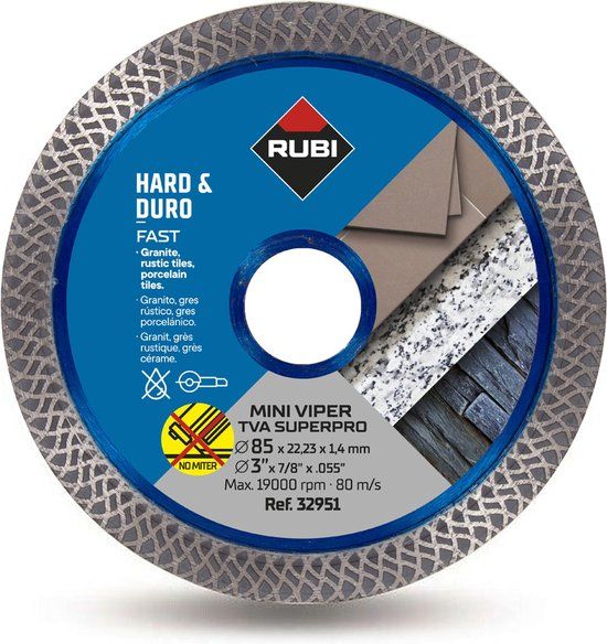 Rubi TVA Mini Turbo Viper - Diamant Zaagblad - 85mm