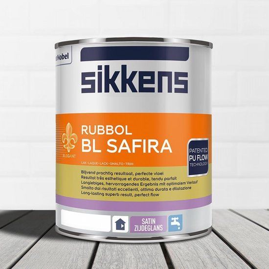 Sikkens Rubbol BL Safira - 1 liter - Ral 9010 - Glans - Binnen - Dekkend