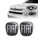 Fiat 14186C-14187A 3D-sticker, vervangend logo, zwart voor 500X, voor- en achterkant