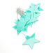 Konstsmide LED decoratieve lichtketting, 10 groene kunststof sterren, 10 warm witte diodes, 3V binnentransformator, transparante kabel - 1437-903